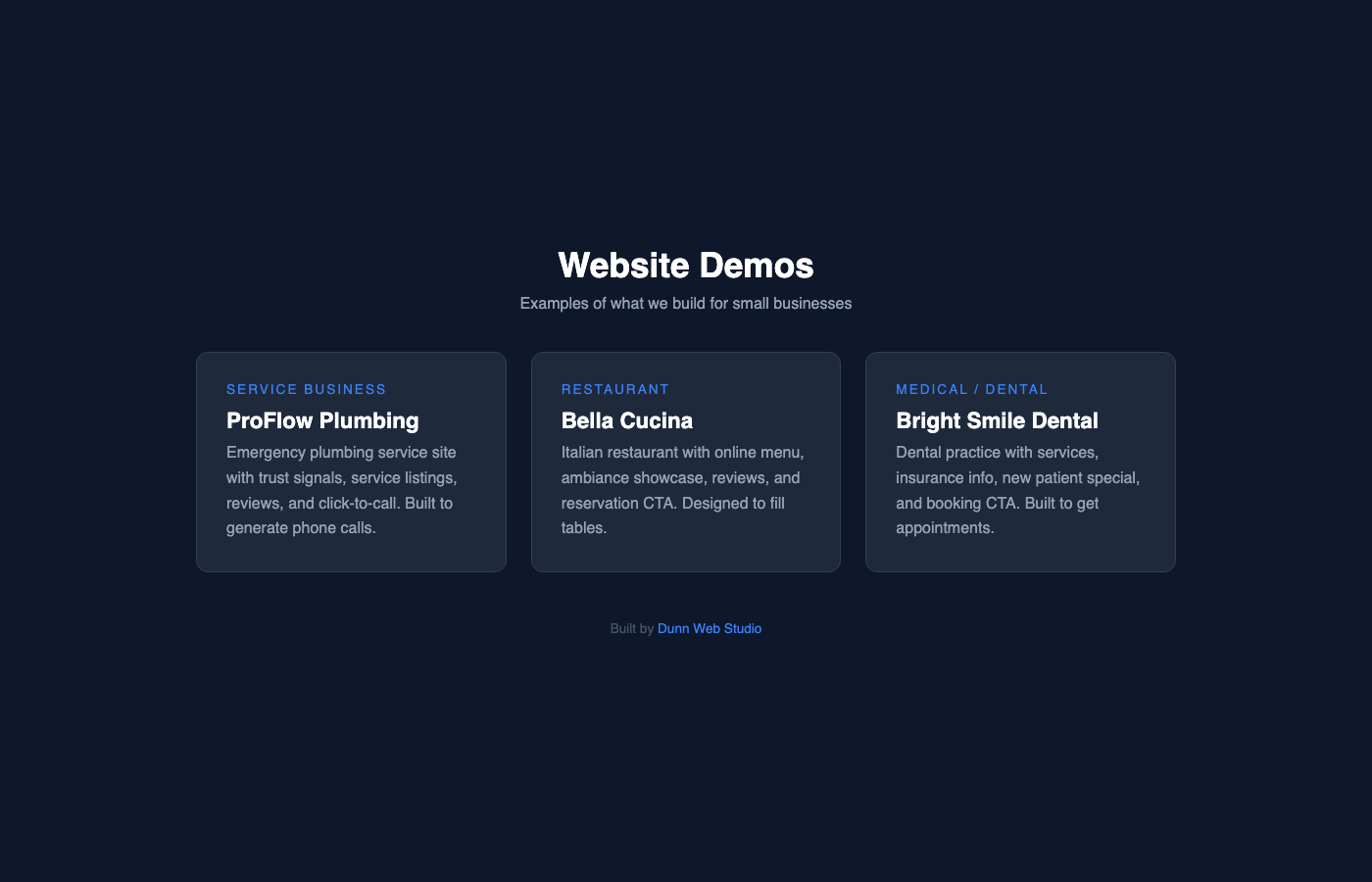 Demo Sites
